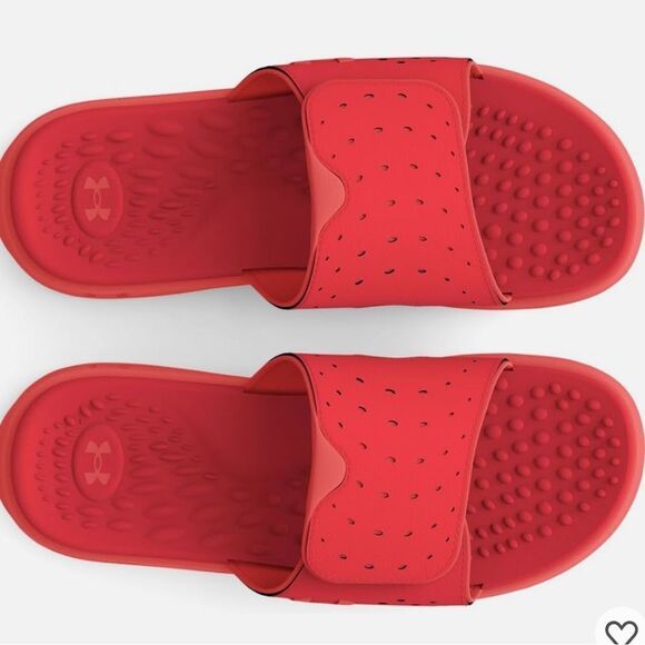 Under Armour Red Cushioned Slide Sandals - Picture 8 of 10